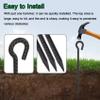 24 Inch Rebar Stakes 1/2" Diameter 6 Pack, Heavy Duty Steel Ground Anchors with Loop, Extra Long Tree Support Stakes for High Wind Areas, Rocky Soil, Camping Canopy Trampoline, Black view 4