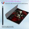 BPQOJB Galaxy Tab S9 Fe 5G Case 10.9 inch Galaxy Tab S9 Case 11 inch with Detachable Wireless Keyboard & 360 Degree Rotating Stand Protect Cover Acrylic Tablet Cover - Red Rose Skull view 3