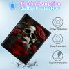 BPQOJB Galaxy Tab S9 Fe 5G Case 10.9 inch Galaxy Tab S9 Case 11 inch with Detachable Wireless Keyboard & 360 Degree Rotating Stand Protect Cover Acrylic Tablet Cover - Red Rose Skull view 4
