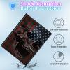 BPQOJB Galaxy Tab S9 Plus Case for Samsung Tab S9 Fe Plus Case 12.4 inch with Detachable Wireless Keyboard & 360 Degree Rotating Stand Protect Cover Acrylic Tablet Cover - American Flag and Skull view 4