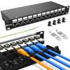 Enmane 12 Port Patch Panel CAT6a Keystone Patch Panel 1U 10 Inch Rackmount view 1