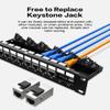 Enmane 12 Port Patch Panel CAT6a Keystone Patch Panel 1U 10 Inch Rackmount view 2