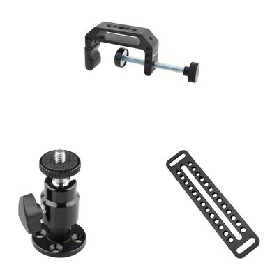 CAMVATE Extended Size C Clamp + Long Cheese Plate + Wall Ceiling Mount with 1/4"-20 Thread