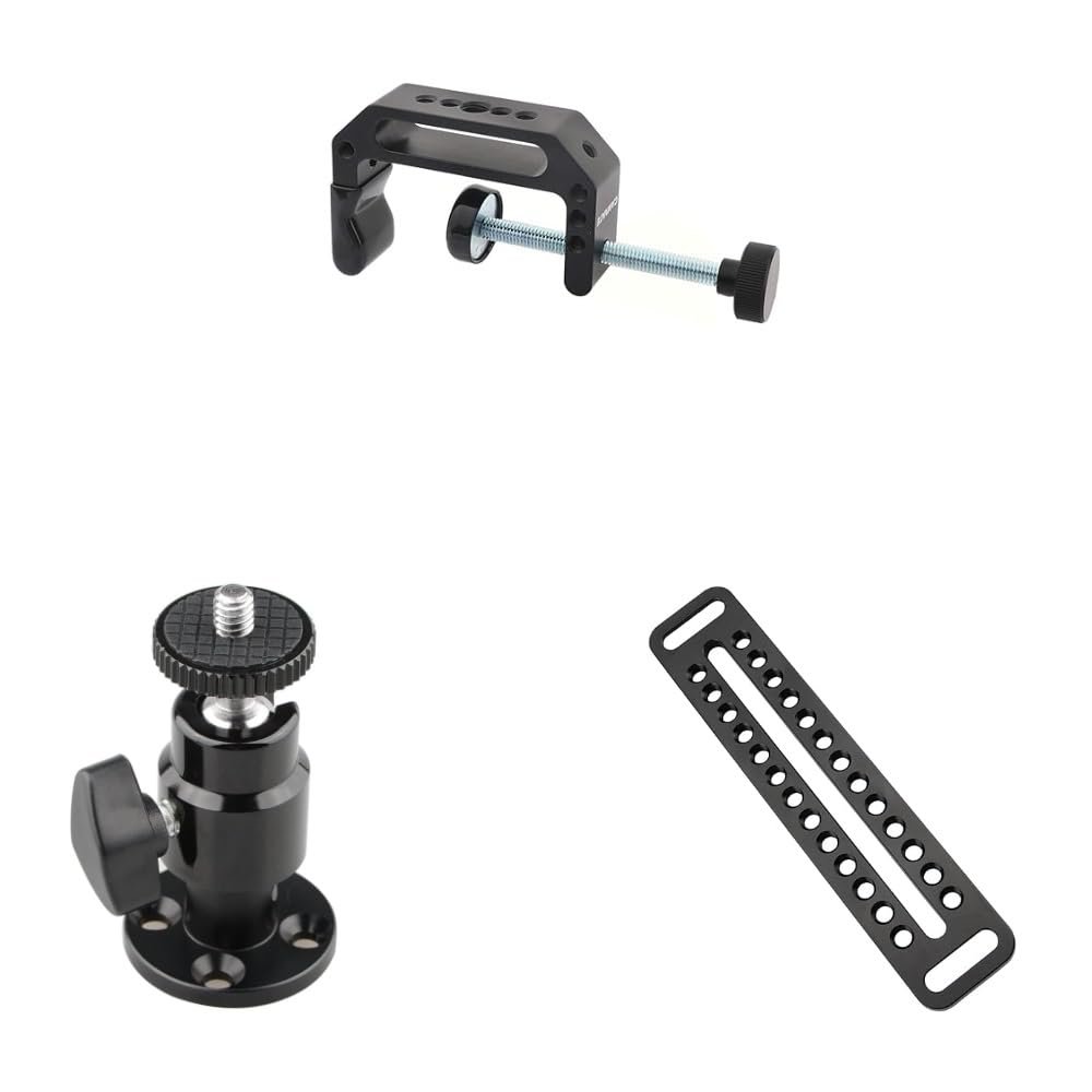 CAMVATE Extended Size C Clamp + Long Cheese Plate + Wall Ceiling Mount with 1/4"-20 Thread