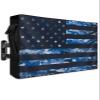 Outdoor TV Cover 40 to 43 Inch Weatherproof, American Flag 600D Oxford Waterproof TV Covers with Zipper, Blue Camouflage US Flag Black Stripes Outside Flat TV Screen Protector Size 40"W x 25"H x 4.5"D view 1