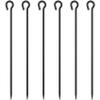 EUOKOK 30 Inch Rebar Stakes 1/2" Diameter 6 Pack, Heavy Duty Steel Ground Anchors with Loop, Extra Long Tree Stakes for Hard Rocky Soil, High Wind Camping Canopy Trampoline, Black view 1