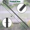 EUOKOK 30 Inch Rebar Stakes 1/2" Diameter 6 Pack, Heavy Duty Steel Ground Anchors with Loop, Extra Long Tree Stakes for Hard Rocky Soil, High Wind Camping Canopy Trampoline, Black view 2
