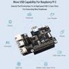 PCIe to Gigabit Ethernet and USB 3.2 Gen1 HAT for Raspberry Pi 5, Extend PCIe Interface to 3X High Speed USB 3.2 Gen1 Ports and 1x Gigabit Ethernet Port, Driver-Free, Plug and Play view 4