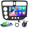 2G+64G Android 13 Car Stereo for Honda Civic 2001-2005 with Wireless Carplay Android Auto, 9 Inch Touch Screen Radio Support GPS, WiFi, Bluetooth, FM, SWC, Backup Camera view 1