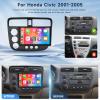 2G+64G Android 13 Car Stereo for Honda Civic 2001-2005 with Wireless Carplay Android Auto, 9 Inch Touch Screen Radio Support GPS, WiFi, Bluetooth, FM, SWC, Backup Camera view 2