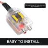 2-Channel Car Stereo Audio Speak Delay Signal Hi-Low Converter, Car Line Audio Output Converter, Portable Vehicle Impedance Signal Converter, Universal Car Inputs Accessories (Transparent) view 4