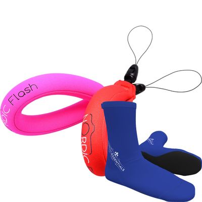 Nordic Flash Camera Floats 2p - Red Orange Bundle with Beach Socks 1p XS - Blue
