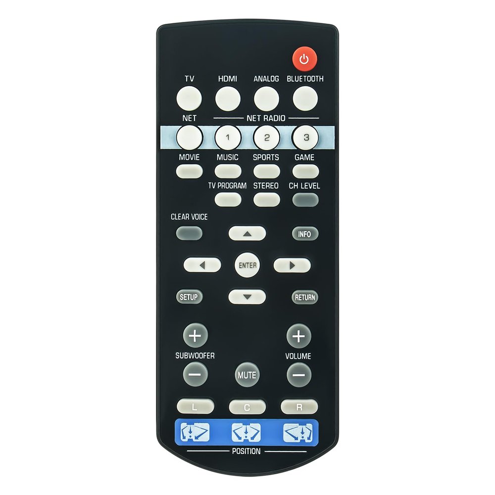 PERFASCIN FSR86-ZP80780 Replace Remote Control Fit for Yamaha FSR86 ZP80780 YSP-1600 Soundbar