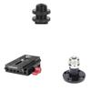 CAMVATE 5/8"-27 Male Threaded Cold Shoe Adapter + Quick Release Base Plate + Microphone Table Mount with 5/8"-27 Thread view 1