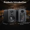 AIYIMA S400 80 Watt 2.0 Channel Home Audio Active Bookshelf Speakers with Sub Out | TPA3118 Amp Chip | Bluetooth/Optical/RCA/USB Input for TV | Treble & Bass Tone | Remote |Upgraded Version view 2