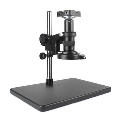 1080P 38MP 2K HDMI Industrial USB Video Camera Electronic Microscope + 120 x 300 x C-Mount Lens for Telephone PCB SMD CPU Soldering (Standard Bracket, 300X)