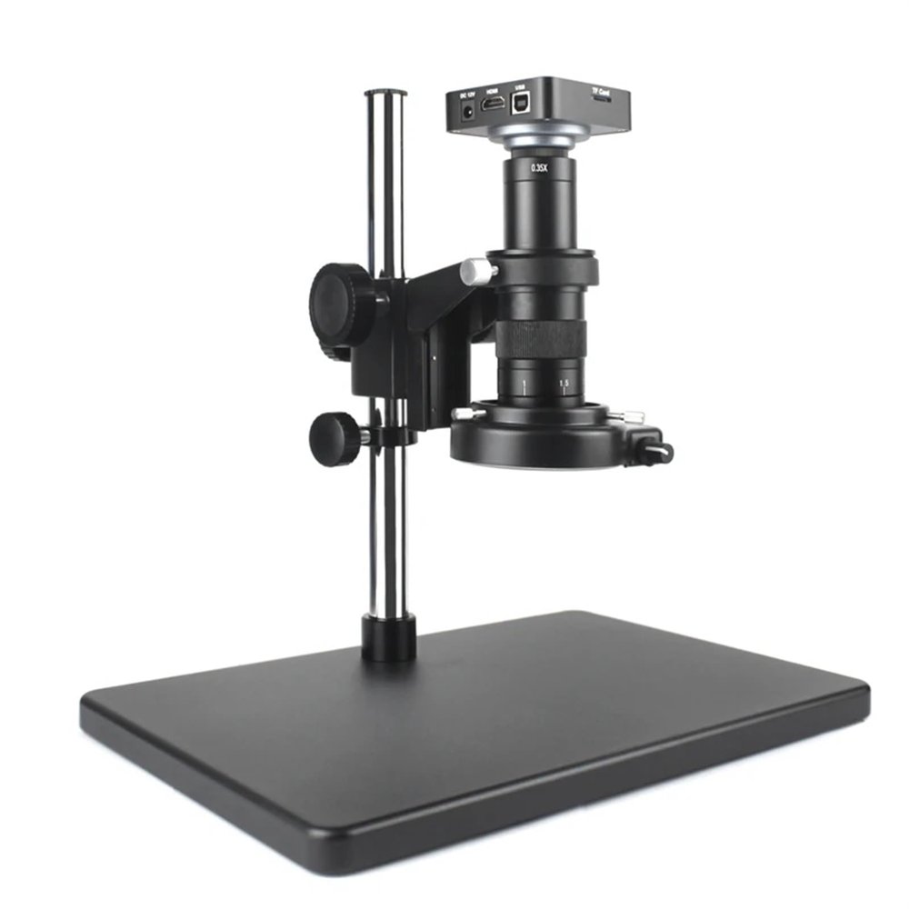 1080P 38MP 2K HDMI Industrial USB Video Camera Electronic Microscope + 120 x 300 x C-Mount Lens for Telephone PCB SMD CPU Soldering (Standard Bracket, 300X)