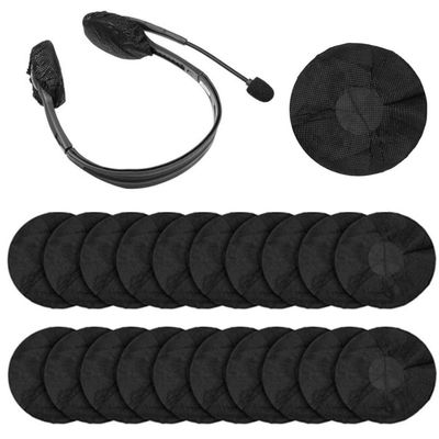 100pcs Black Disposable Headphone Covers, Stretchable Non-Woven Ear Pads Covers for Most On Ear Headphones Earpiece with 8.5-10cm Earpads (Size L, 11cm)