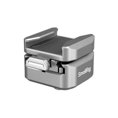 SmallRig HawkLock H18 Quick Release Support with Cold Shoe, Dual-Direction QR-Slide Cold Shoe Mount with Anti--Drop Pin & Silicone Pad, Load up to 1.8lb for LED Video Light, Microphone - 4500