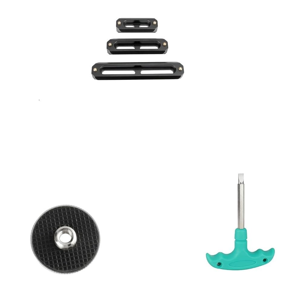 CAMVATE Triple NATO Rail Quick Release Bar + 1/4" Female to 3/8" Male + Straight Screwdriver Assembly Tool