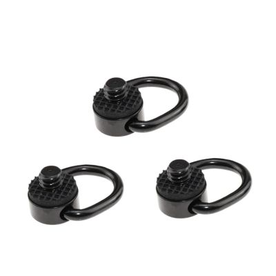1/4-20 Inch Black Stainless Steel Quick Mount Plate Camera Shoulder Strap Screw Ballhead D-Ring Handle Quick Release Screw(D11B 3PCS)