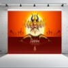 CHNYWORK 7x5ft Happy India Dussehra Festival Backdrop Indian Lord Rama Killing Ravana in Dussehra Navratri Festival Background Indian Religion Hindu Party Dussehra Decorations Photo Booth Props view 2