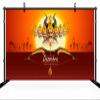 CHNYWORK 7x5ft Happy India Dussehra Festival Backdrop Indian Lord Rama Killing Ravana in Dussehra Navratri Festival Background Indian Religion Hindu Party Dussehra Decorations Photo Booth Props view 3