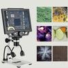 1600X Electron Microscope, 9 Inch Digital Magnifying Glass with LED Fill Light, 12MP Adjustable Microscope, Supports 16 Languages, for Circuit Boards, Engraving, Printing, Jewelry Appraisal view 2