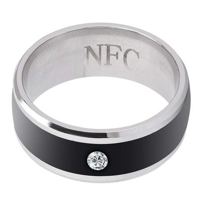 flexman NFC Multifunction Smart Rings, No Charge Depth Waterproof Magic Wearable Device Universal for Mobile Phone (size13)