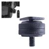 1/4" 1/4 inch Dual Nuts Tripod Mount Screw Black to Flash Hot Shoe Adapter for Camera Studio Accessories view 2