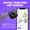Tile by Life360 Mate - Bluetooth Tracker, Keys Finder and Item Locator for Keys, Bags and More. Phone Finder. Both iOS and Android Compatible. 4-Pack (Black) view 2
