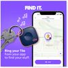 Tile by Life360 Mate - Bluetooth Tracker, Keys Finder and Item Locator for Keys, Bags and More. Phone Finder. Both iOS and Android Compatible. 4-Pack (Black) view 3