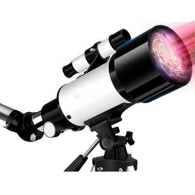 CUTPOIY Telescope for Astronomy Beginners Kids Adults, 70Mm Aperture 400Mm Astronomical Refracting Portable Telescope - Telescope with Carry Bag/White/G (White C) (White C)