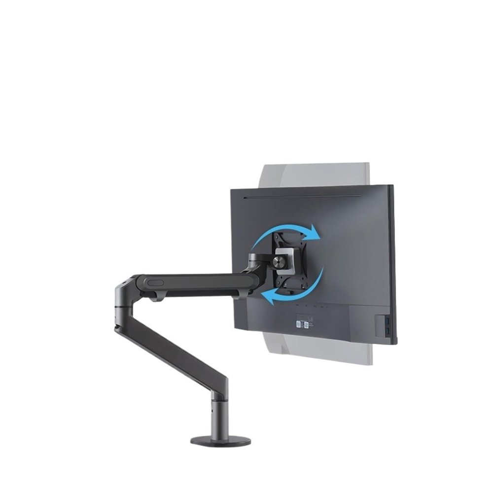 AVXANKTG OZ-1 Aluminum Height Adjustable 17-32 Inch Monitor Stand Desktop Stand Single Arm Gas Spring Monitor Mounting Bracket(Inner Hole 38.1mm-6 Way)