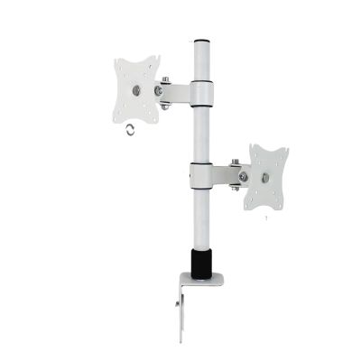 WPTGODGB Full Motion Dual Monitor Desk Stand Bracket 10"-27" Clip Grommet Hole Base PC Mount Foldable Arm Bracket XD08(XD10-700)
