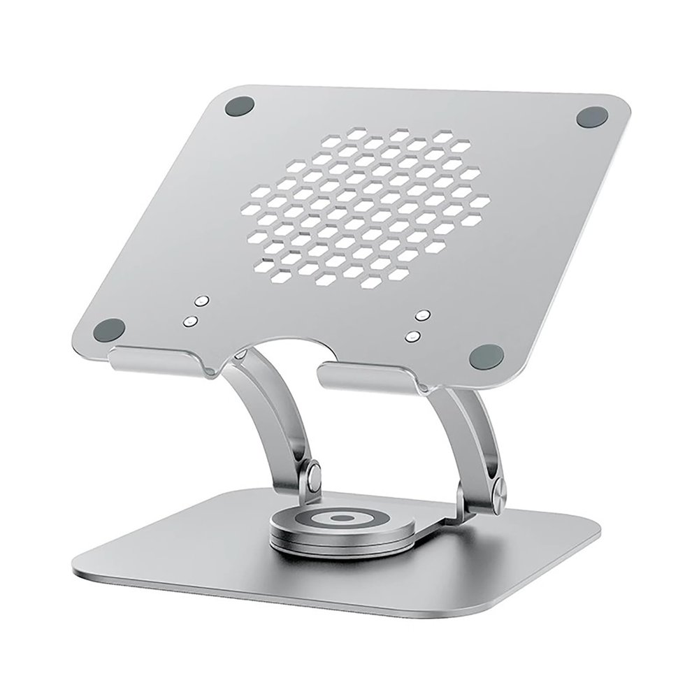 ZXDRYBHD Laptop Stand, Swivel Laptop Stand for Desk, with Stable Support, with 360 Rotating Base, Can Be Lifted and Adjusted(Silver)