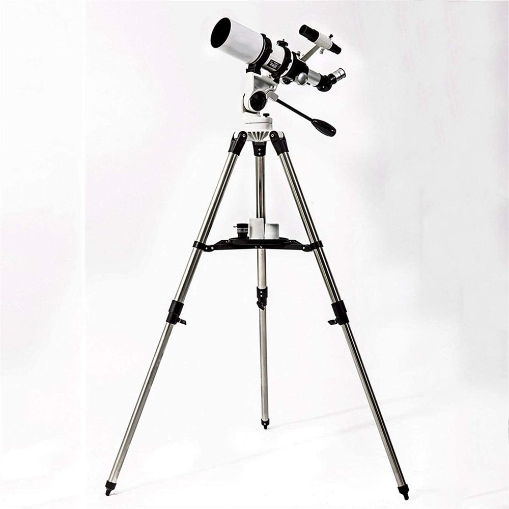 CUTPOIY Telescope 80Mm Aperture 400Mm Az Mount Telescope - Refractor Telescope - Fully Coated Glass Optics - Adjustable Height Tripod