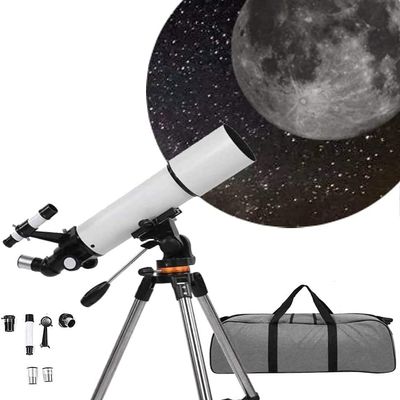 CUTPOIY Telescope, Astronomical Telescope for Kids Adults, 80Mm Aperture 500Mm Focal Length 3X Refractor Telescope Magnification Monocular, Professional Starry Telescope with Tripod, Tw