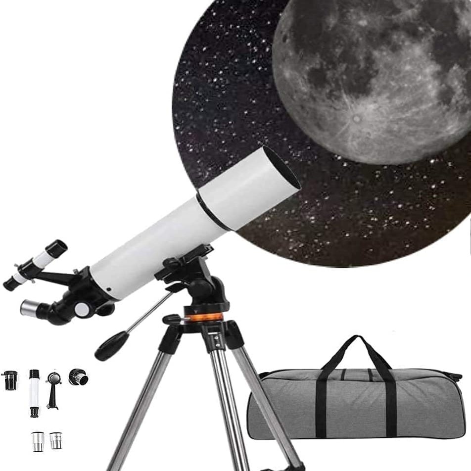 CUTPOIY Telescope, Astronomical Telescope for Kids Adults, 80Mm Aperture 500Mm Focal Length 3X Refractor Telescope Magnification Monocular, Professional Starry Telescope with Tripod, Tw
