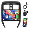 10" Android 13 Double Din Car Stereo for Nissan Versa Sedan 2015-2019 Radio w/Carplay Android Auto Car Audio Receivers w/WiFi GPS Bluetooth AHD Backup Camera Mic,SWC/AV in/FM IPS view 1
