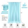 10 x 10 Feet Light Blue A Backdrop Curtain for Partie, Background Curtains for Photoshoot, Birthday, Wedding, Halloween, Thanksgiving, Christmas, New Year Party Decorations 5Ft x 10Ft, 2 Panels view 2