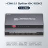8K HDMI Splitter 1 in 2 Out + 8K HDMI Splitter 1 in 4 Out, Support 8K@60Hz, 4K@120Hz, HDMI 2.1, EDID, HDCP2.3 view 4