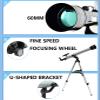 CUTPOIY Astronomical Telescope,hd Outdoor Monocular Space Telescopes,Portable Beginners Kids Telescopes,Eyepiece Sr4mm/h12.5mm/h20mm view 4