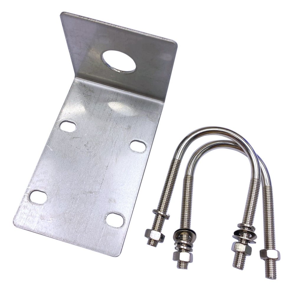 Lizusidtsy Stainless Steel Antenna Mount Bracket with U Style Bolts for Ham UHF VHF CB Cellular Trucker Antenna Use Accepted