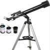 CUTPOIY Telescope for Kids Beginners and Astronomy Portable Astronomical Telescopes Refractor with Finder Scope Compass and Tripod view 2