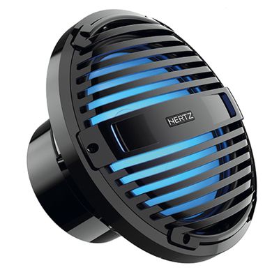 HERTZ HMS 10 B4-LD-C - 10" 4-Ohm Marine Subwoofer with RGB LEDs, Black Classic Marine Grille