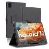 AIJAKO Tablet Case for ApoloSign EM101A 10 inch Tablet, Premium PU Leather Folio Folding Stand Protective Case Cover with Hand Strap Magnet for ApoloSign EM101A 10 inch Tablet, Black, M10FG view 1