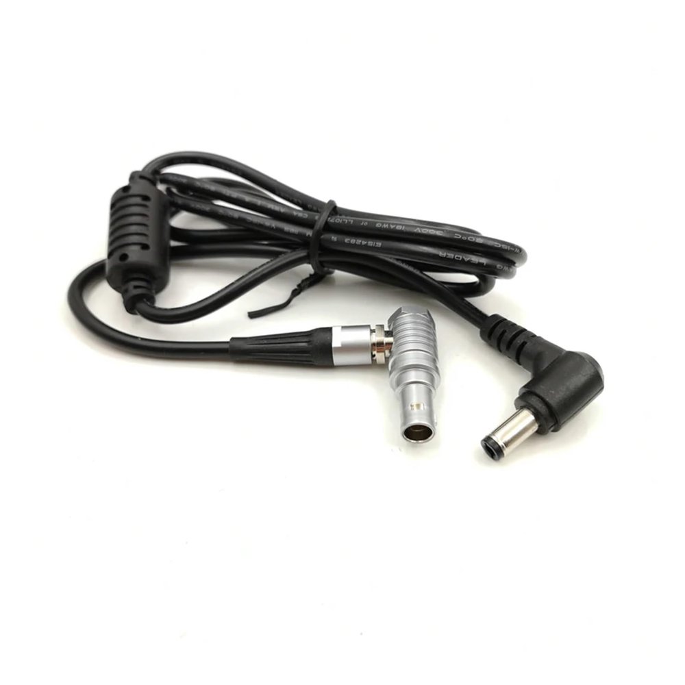 Angle DC to 2 pin Cable for Teradek Bolt Batt~ry Plate AR~I R~D Camera(Elbow Plug Cable,90cm)