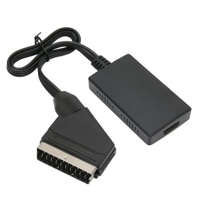 Scart to Converter Adapter, Scart to HD Multimedia Interface Adapter Compatible with 720P 1080P Switching, Full Video Converter Converter for Decoder