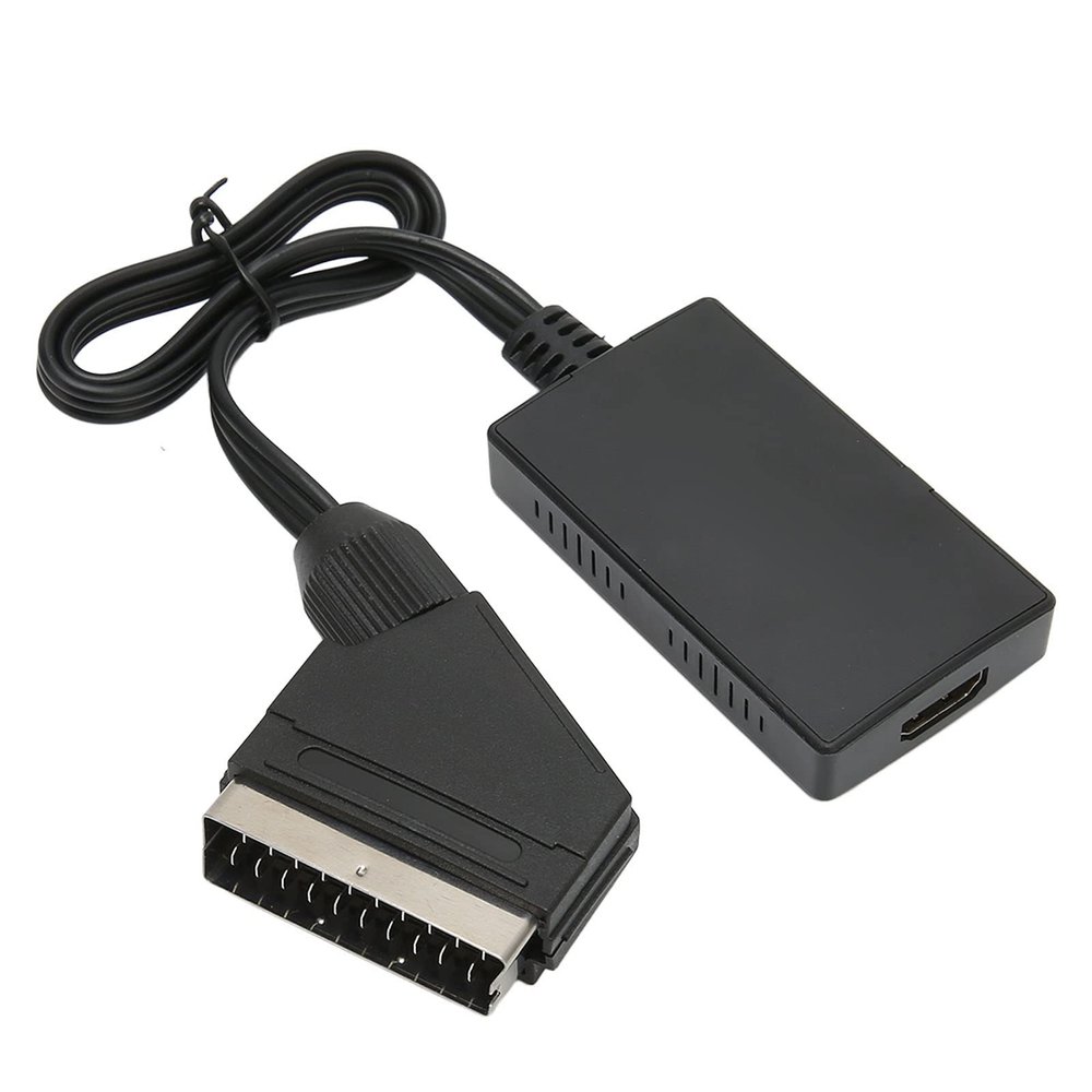 Scart to Converter Adapter, Scart to HD Multimedia Interface Adapter Compatible with 720P 1080P Switching, Full Video Converter Converter for Decoder